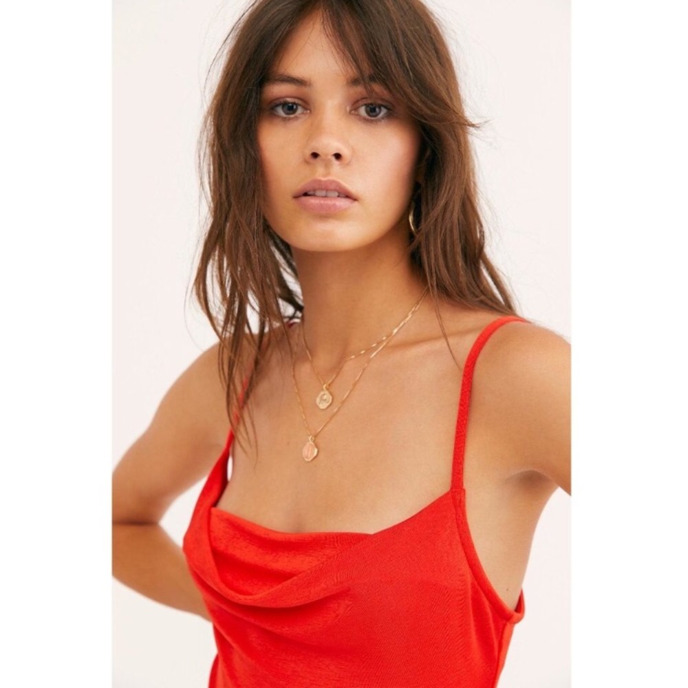 .Free People bodysuit Cowls in the Club red thong S - Picture 5 of 15